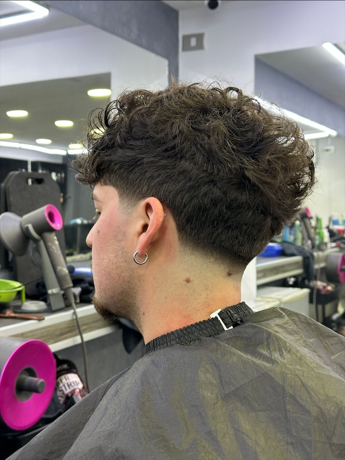 Rizos con taper fade, después