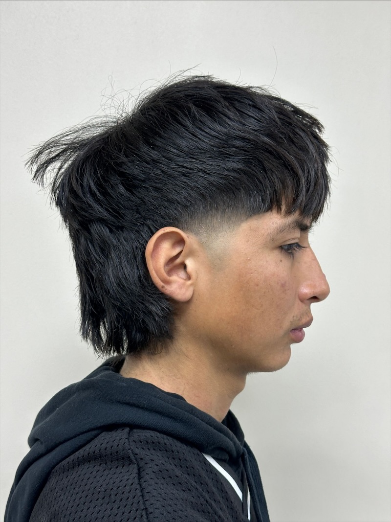 Mullet con flequillo